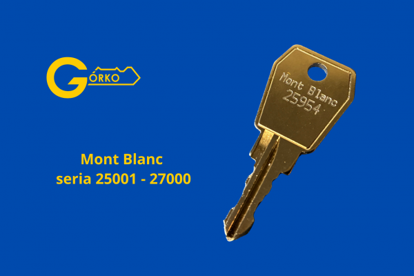 Dorabianie kluczy do boksów dachowych Mont Blanc seria 25001 - 27000