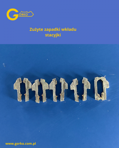 ZUŻYTE ZAPADKI WKŁADU STACYJKI HONDA