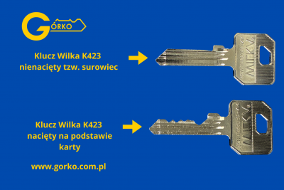 Dorabianie kluczy do wkładek Wilka K423