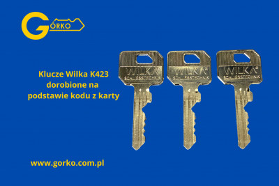 Dorabianie kluczy do wkładek Wilka K423