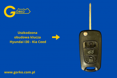 Uszkodzona obudowa klucza Kia Ceed i Hyundai I30