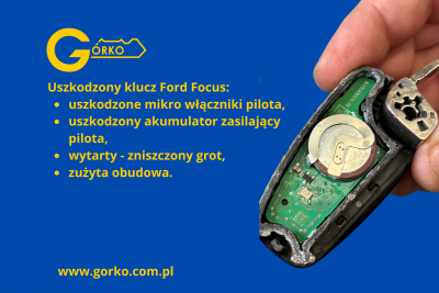 USZKODZONY KLUCZ DO FORDA, WYMIANA AKUMULATORA