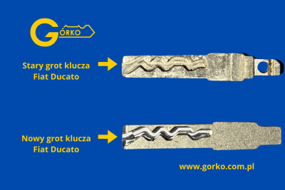 STARY I NOWY GROT KLUCZA FIAT DUCATO