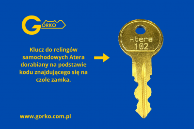 Jak dorobić klucz do belek bagażnika Atera?