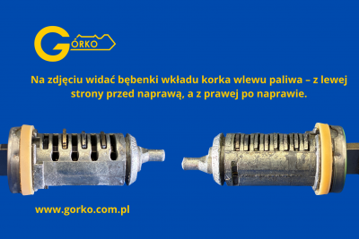 Naprawa i dopasowanie zamka korka wlewu paliwa Alfa Romeo Mito