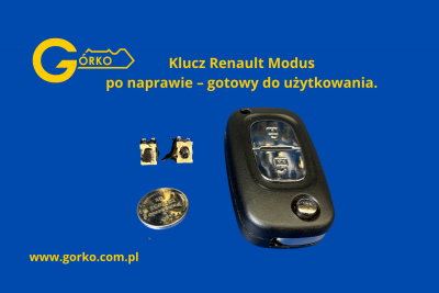 Sprawny klucz Renault Modus po regeneracji