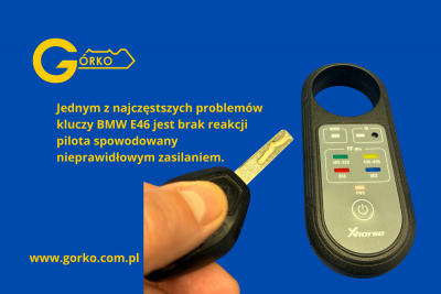 Problem z zasilaniem klucza BMW E46 – pilot nie działa