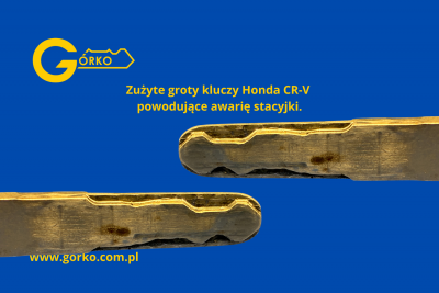 Zużyte groty kluczy Honda CR-V II
