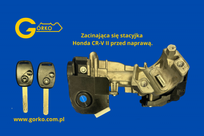 Zablokowana stacyjka Honda CR-V II razem z kluczami