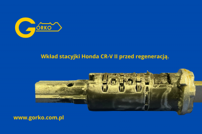 Bębenek wkładu stacyjki Honda CR-V II przed naprawą