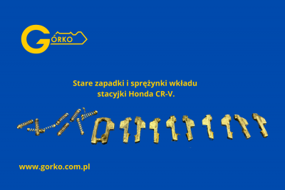 Stare zapadki i sprężynki bębenka wkładu stacyjki Honda CR-V II 