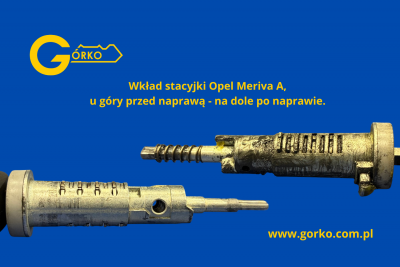 naprawa uszkodzonej stacyjki opel meriva a oraz regeneracja klucza