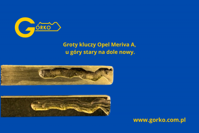 naprawa zablokowanej stacyjki opel meriva i docięcie grotu klucza