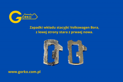 stara i nowa zapadka wkładu stacyjki Volkswagen Bora 2005 