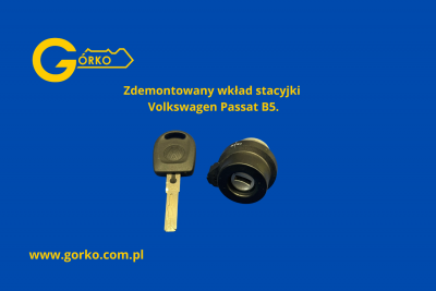 uszkodzona stacyjka do auta Passat B5 przesłana przez klienta z Braniewa