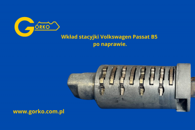 Zacięta stacyjka do auta Passat B5 przesłana przez klienta z Braniewa