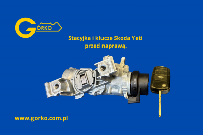Stacyjka Skody Yeti po przyjeździe od klienta – całkowicie zablokowana