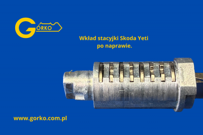 Bębenek wkładu stacyjki Skody Yeti po naprawie